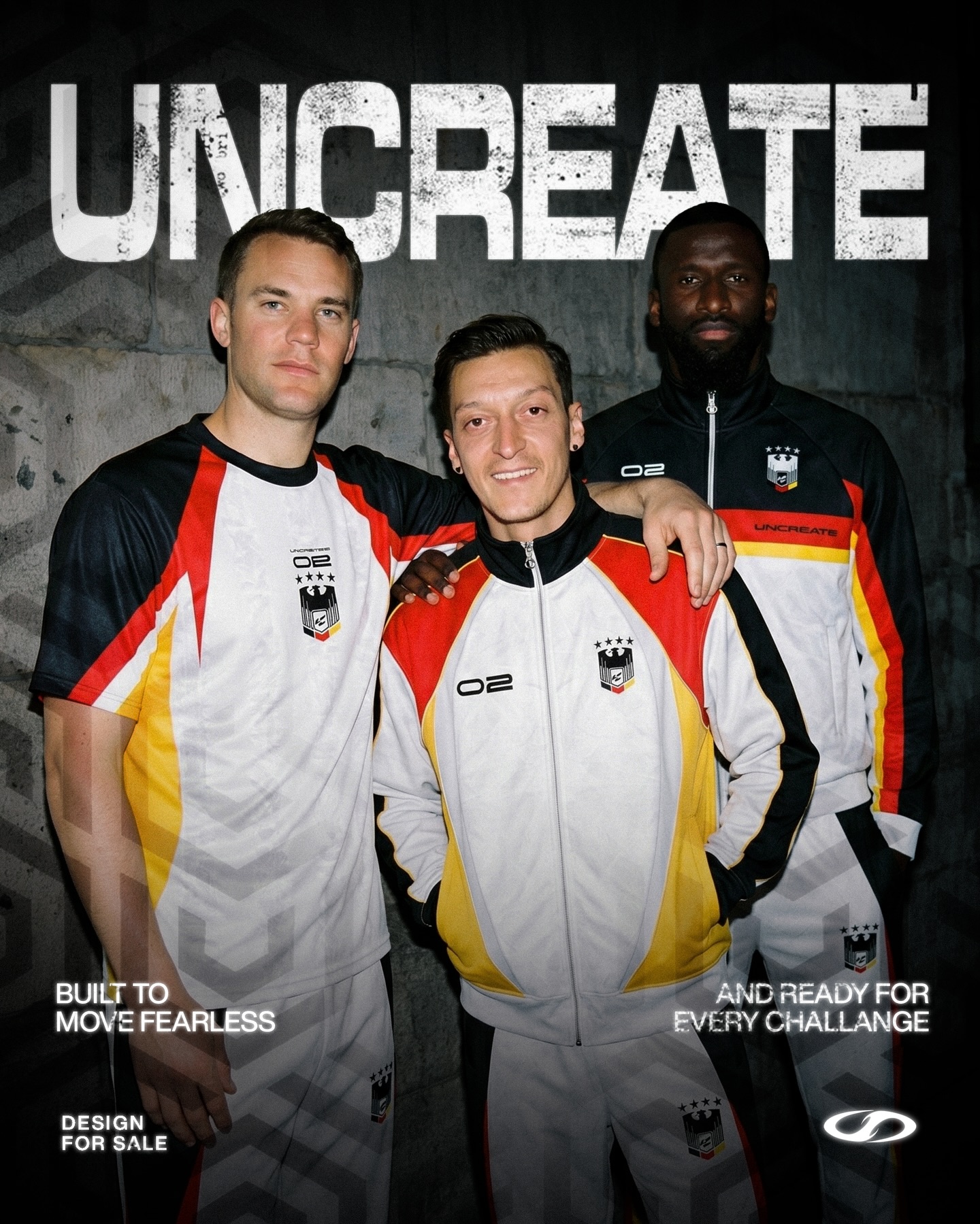 UNCREATE concrete football-inspired collection group look